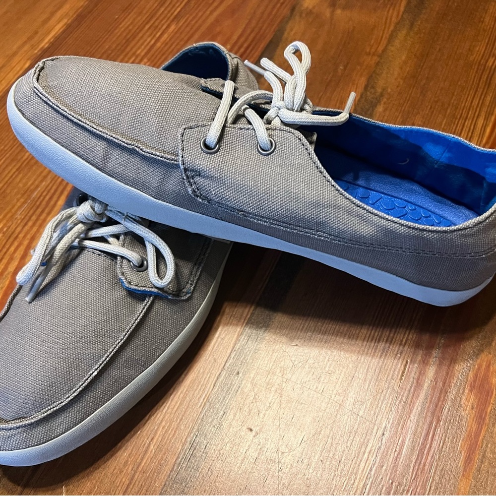 Reef Deck Hand Lo Grey Canvas Shoe